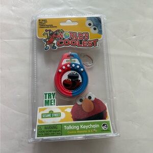 World's Coolest Sesame Street Talking Keychain Cookie Monster And Elmo